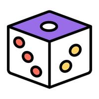 A flat design, icon of ludo dice vector