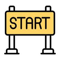 An icon design of start line vector