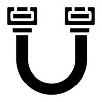 Conceptual solid design icon of stretching tool vector