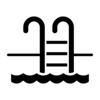 Editable design icon of swimming pool vector
