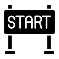 An icon design of start line vector