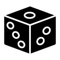 A solid design, icon of ludo dice vector