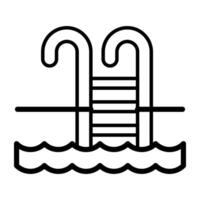 Editable design icon of swimming pool vector