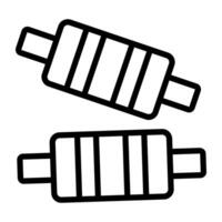 A trendy design of dumbbells vector