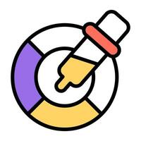 A unique design icon of dropper vector