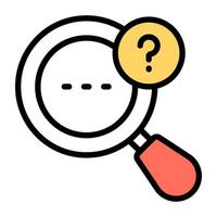 A unique design icon of search query vector