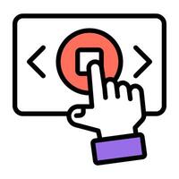Conceptual flat design icon of interaction vector