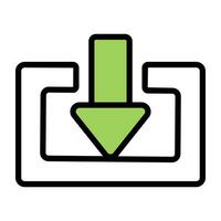 Creative design icon of downward arrow vector