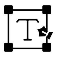 Modern style icon of text tool vector
