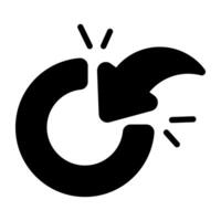 Editable design icon of back arrow vector