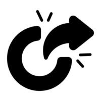 Modern style icon of forward arrow vector