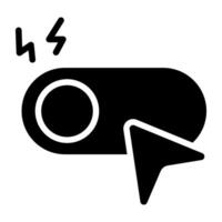 A colored design icon of toggle button vector