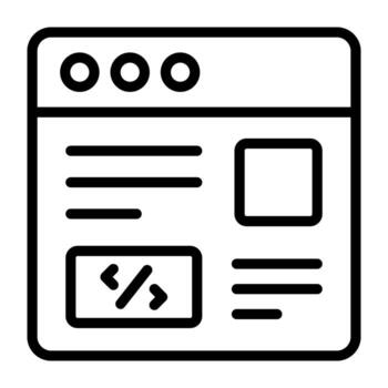 Unique design icon of web coding vector