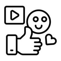 Customer feedback icon, editable vector