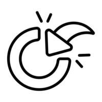 Editable design icon of back arrow vector