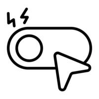 A colored design icon of toggle button vector