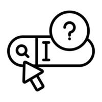 A linear design icon of web browser, www vector