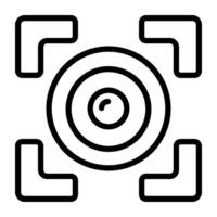A colored design icon of iris recognition vector