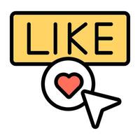 Perfect design icon of like button vector