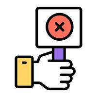 Creative design icon of wrong board vector