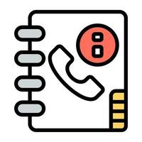 An icon design of phonebook vector