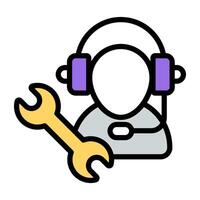 An icon design of technical support vector