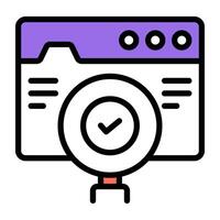 Modern design icon of search website vector