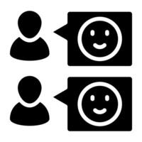 An icon design of customer feedback vector