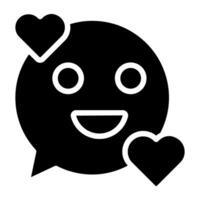 A solid design icon of customer satisfaction vector