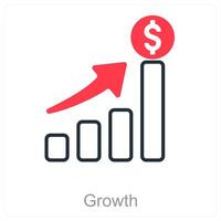 Growth and success icon concept vector