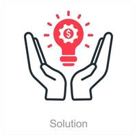 Solution and idea icon concept vector