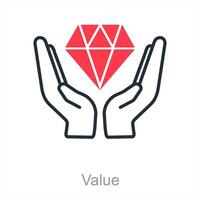 Value and growth icon concept vector