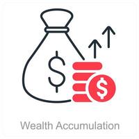 Wealth Accumulation and money icon concept vector