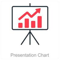 Presentation Chart and planning icon concept vector