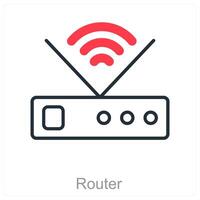 Router and wifi icon concept vector