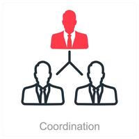 Coordination and teamwork icon concept vector