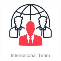 International Team and unity icon concept vector
