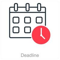Deadline and warning icon concept vector