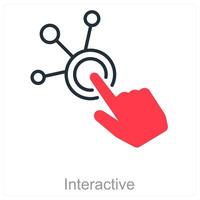 Interactive and connect icon concept vector