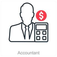 Accountant and finance icon concept vector