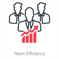 Team Efficiency and teamwork icon concept vector