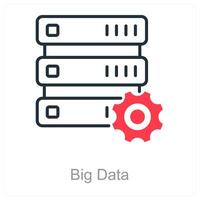 Big Data and database icon concept vector