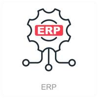 ERP and efficiency icon concept vector