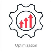 Optimization and refine icon concept vector