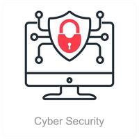 Cyber Security and lock icon concept vector