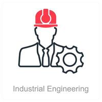 Industrial Engineering and factory icon concept vector