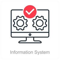 Information System and database icon concept vector