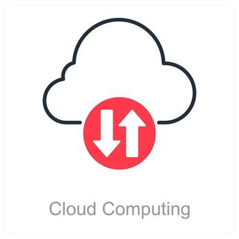 Cloud Computing and server icon concept vector