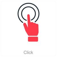 Click and touch icon concept vector