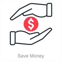 Save Money and money icon concept vector
